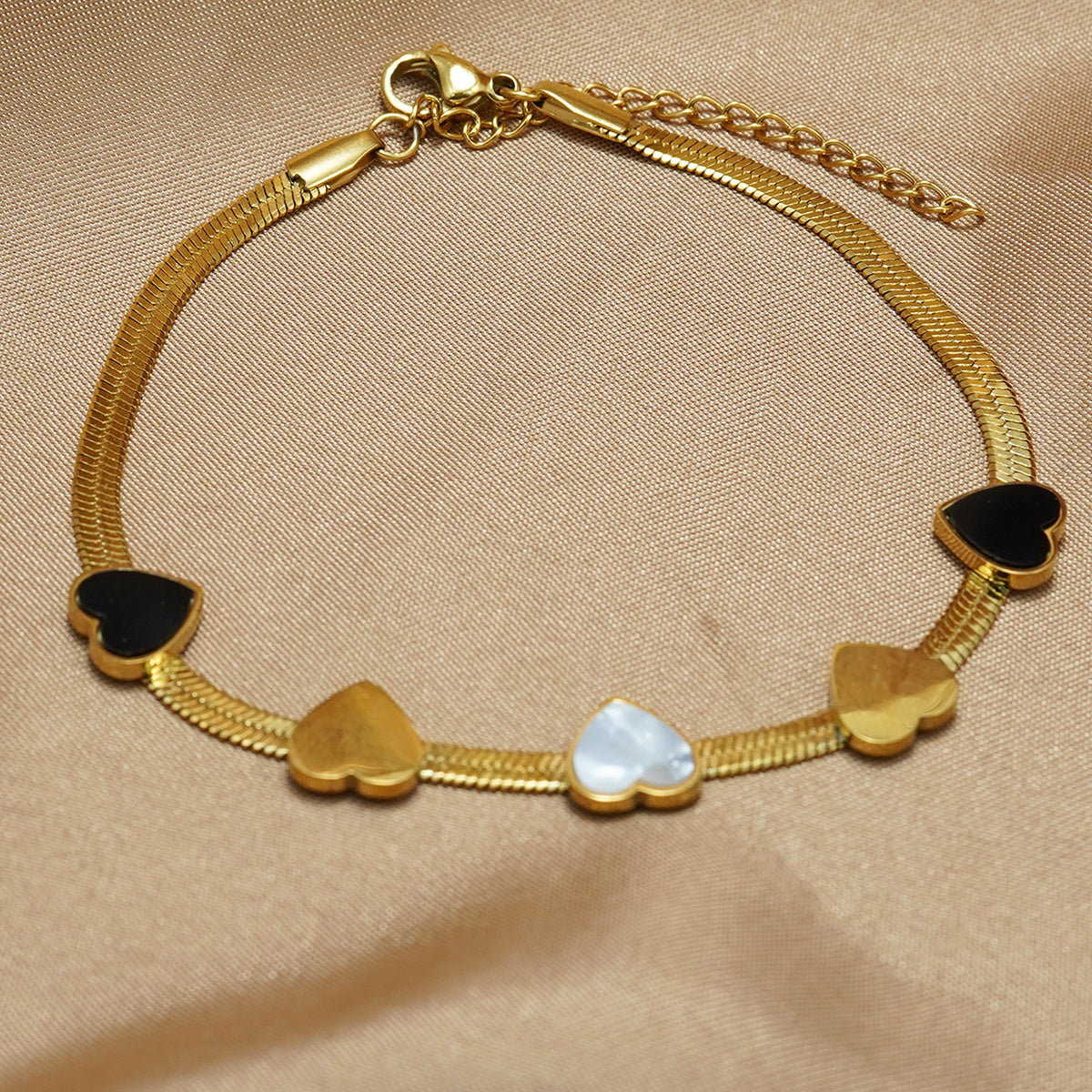 Lxalry 18K Gold Plated Heart Mirror Jewelry Set Hypoallergenic Skin Safe Necklace Bracelet For Daily Gifting Never Fade Adjustable Luxury With Precision Inlay Craftsmanship