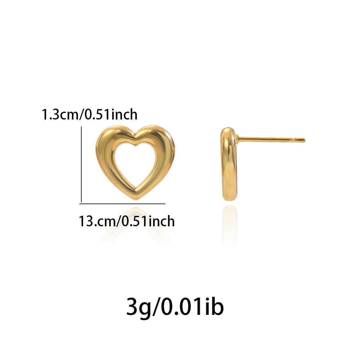 Lxalry 18K Gold Plated Heart Earrings Stainless Steel Hypoallergenic Jewelry For Women Skin Safe Everyday & Gift Luxury For Wife Mom Girlfriend Valentine S Day Charm With Tarnish Free Glow
