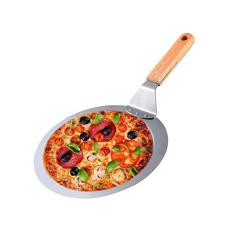 12Inch Stainless Steel Pizza Paddle Peel Bakers BBQ Oven Tray Wooden Handle UK - Walker's Low Prices