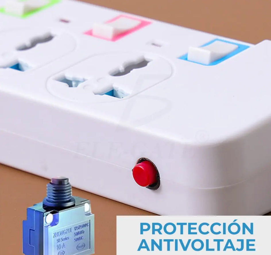 Desktop Power Strip With 3 Outlets 4 USB Charging